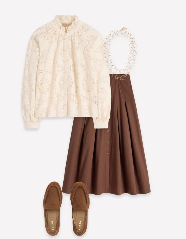 Erica Lace Top - Ivory | Boden USA